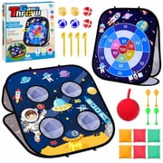 BIGODY 3-in-1 Bean Bag Toss Kids Games, Outdoor Games for Kids, Family Games & Toddler Outdoor Toys with Corn Hole, Portable Foldable Outdoor Playset for Kids Ages 1-3 4-8