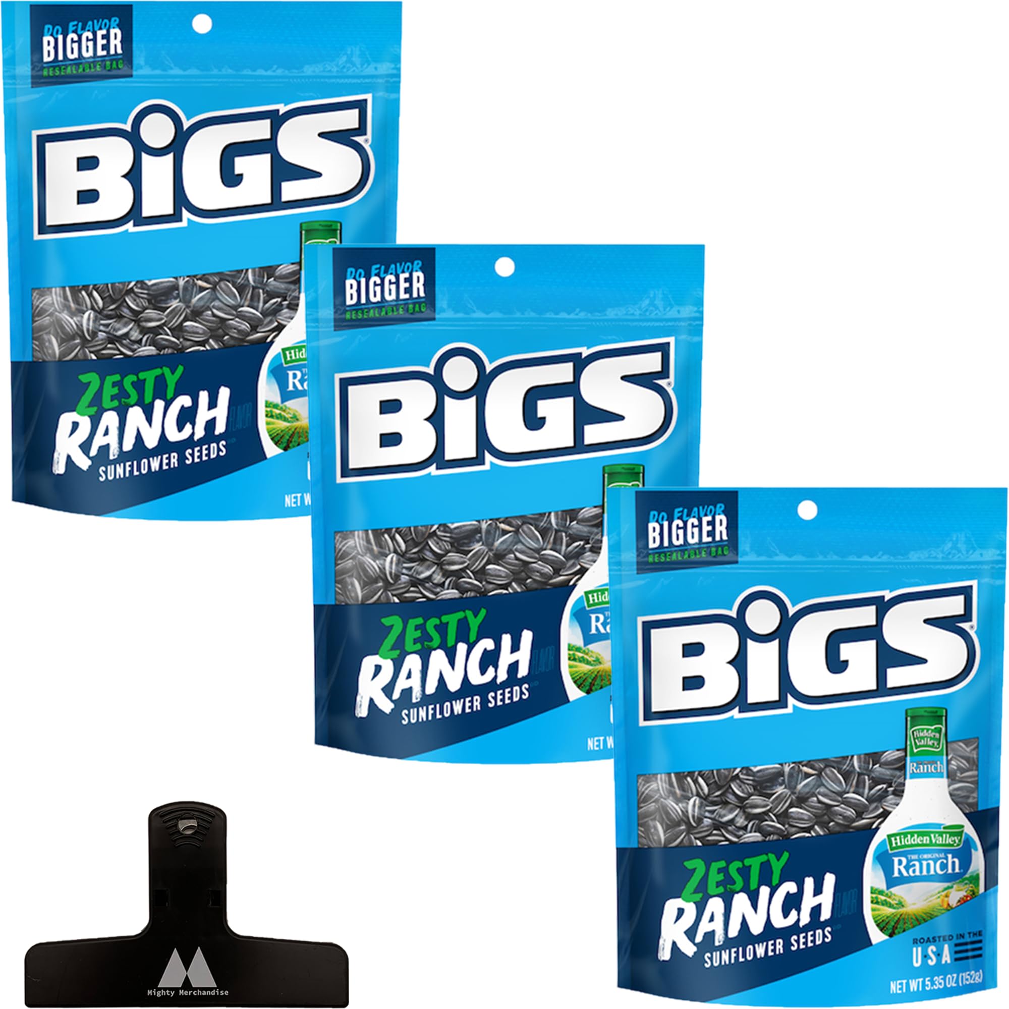 BIGS Flavored Ranch Flavored Sunflower Seeds 3 Pack 5.35 Ounces Per