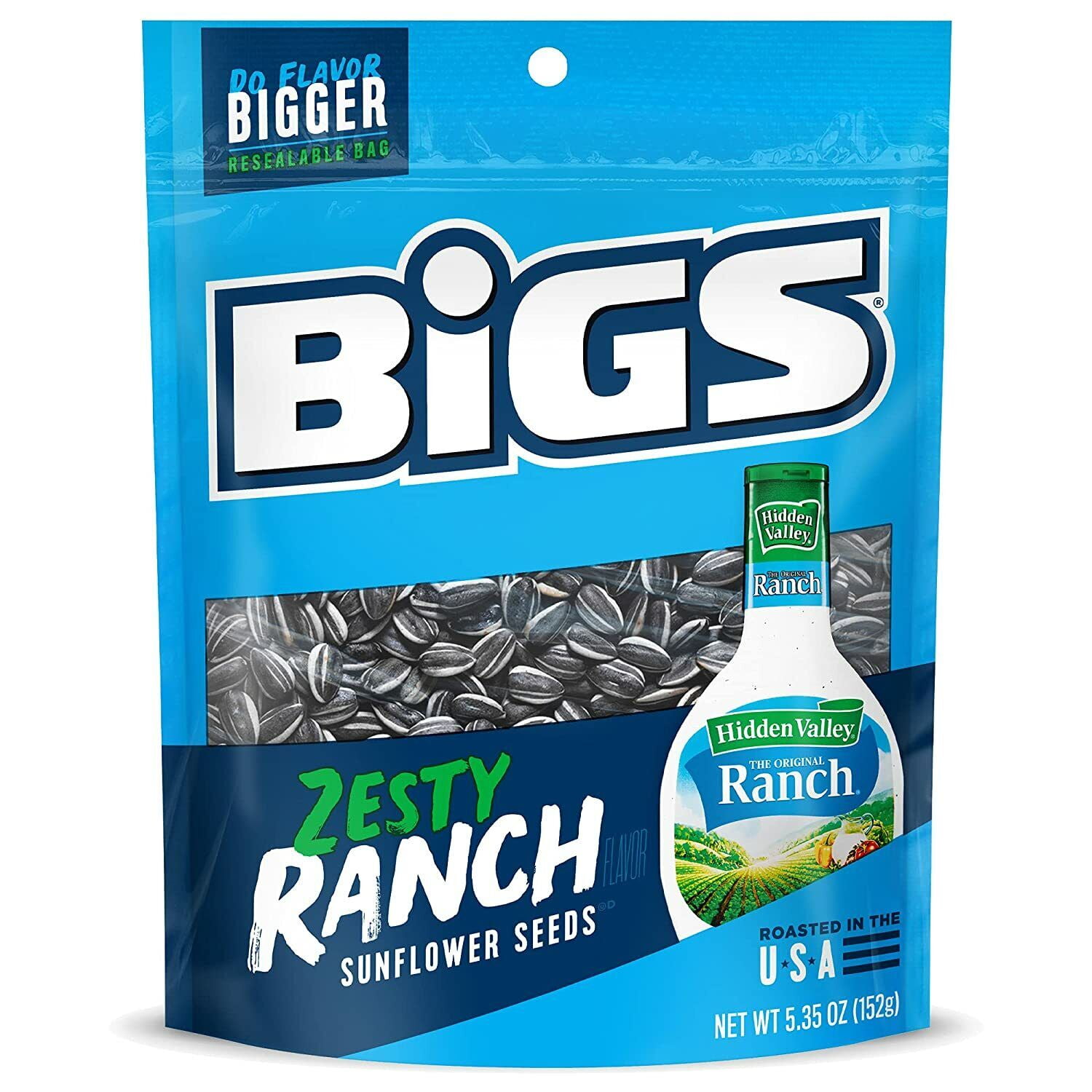 BIGS Hidden Valley Ranch Sunflower Seeds, 5.35-Ounce Bags Pack of 12