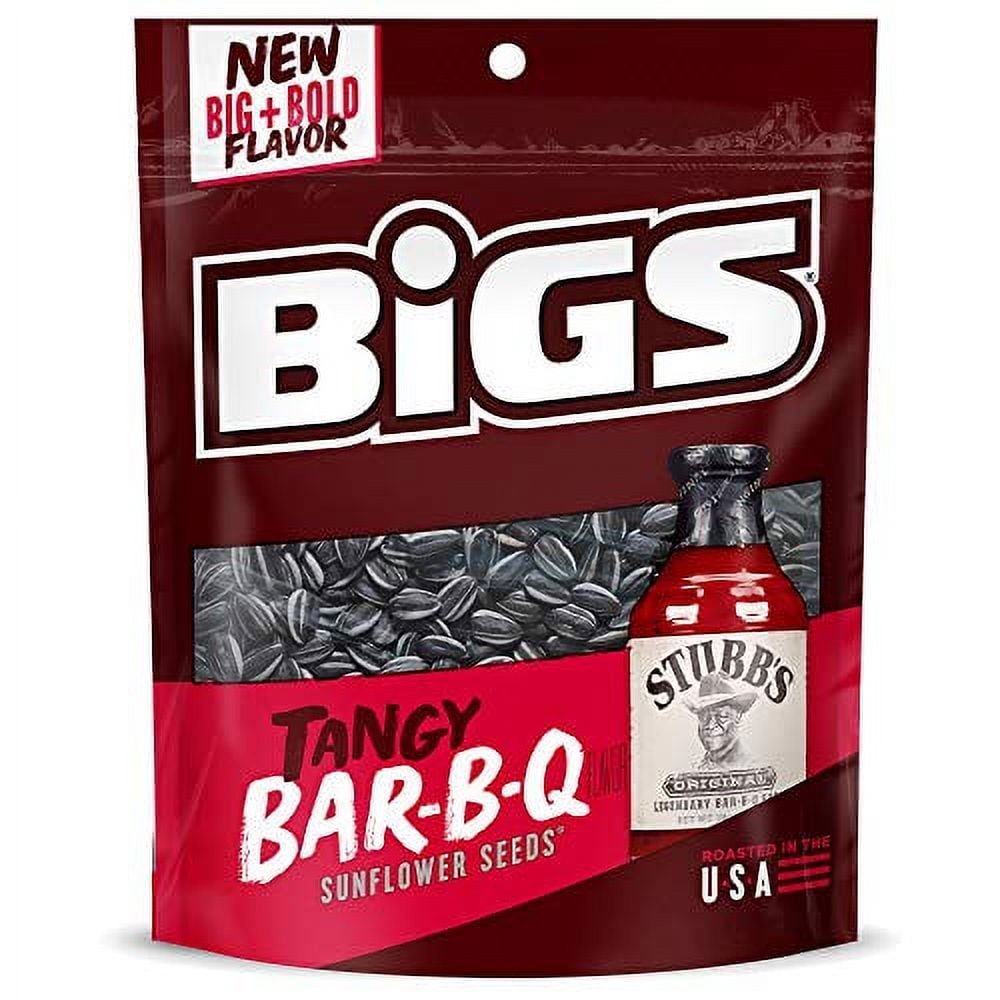 BIGS Stubb's Bar-B-Que Sunflower Seeds, 5.35-oz. Bag (Pack of 8)