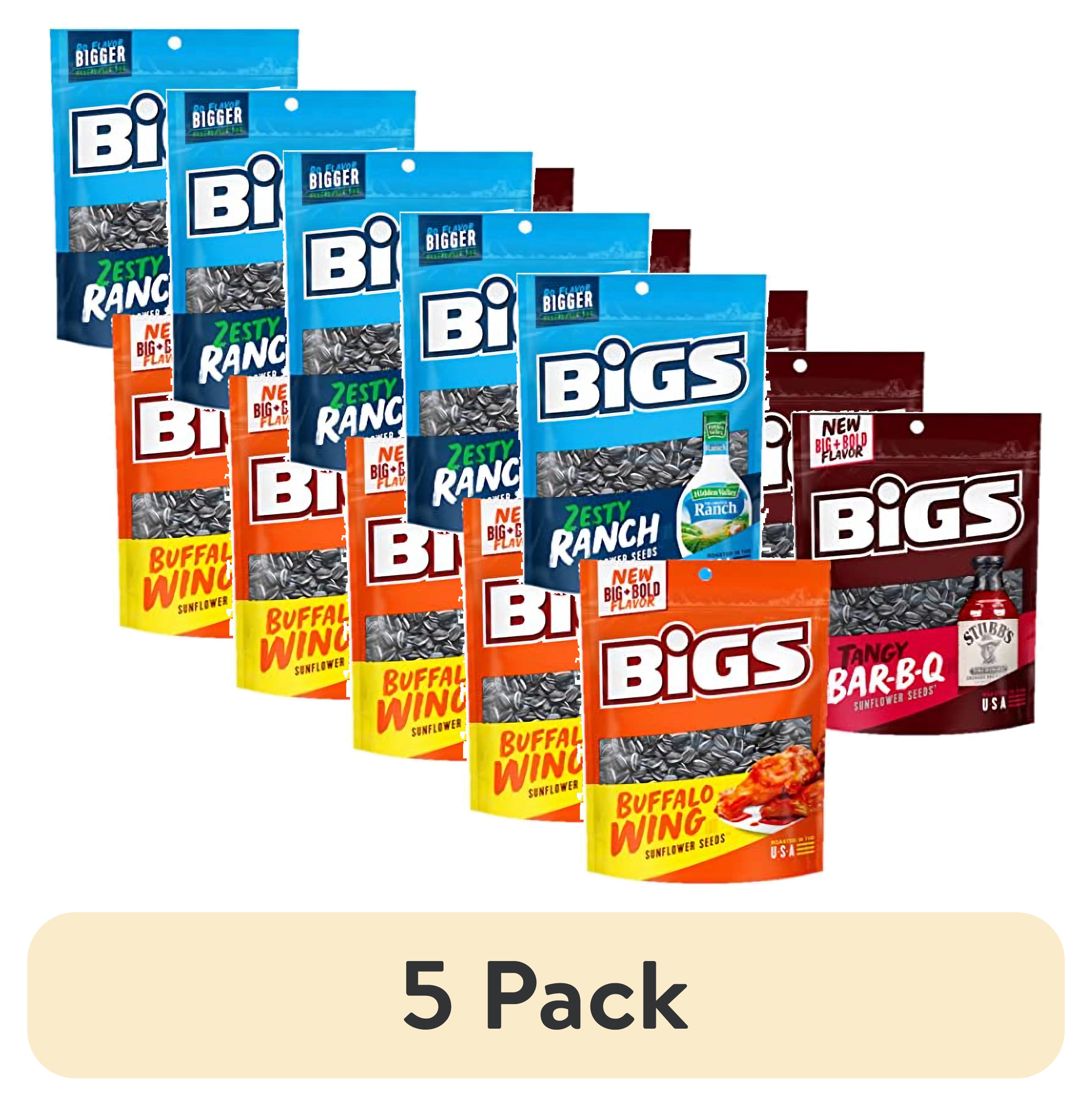 (5 pack) BIGS Sunflower Seeds Variety Pack 3 Flavor Combo Zesty Ranch