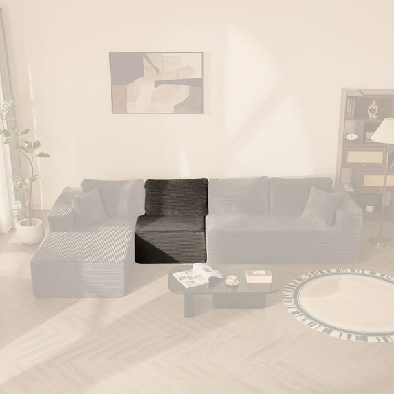 BIGSYY Cozy Single Seat, Comfortable Seating, No Assembly Required, Gray