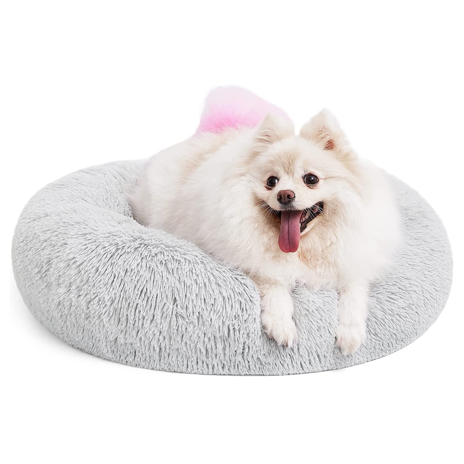 Lucky Monet Small Dog Beds 21 x 12, Fluffy Calming Dog Bed Washable Dog  Crate Mat Plush Rectangle Pet Bed with Anti-Slip Backing, Long Plush Pet