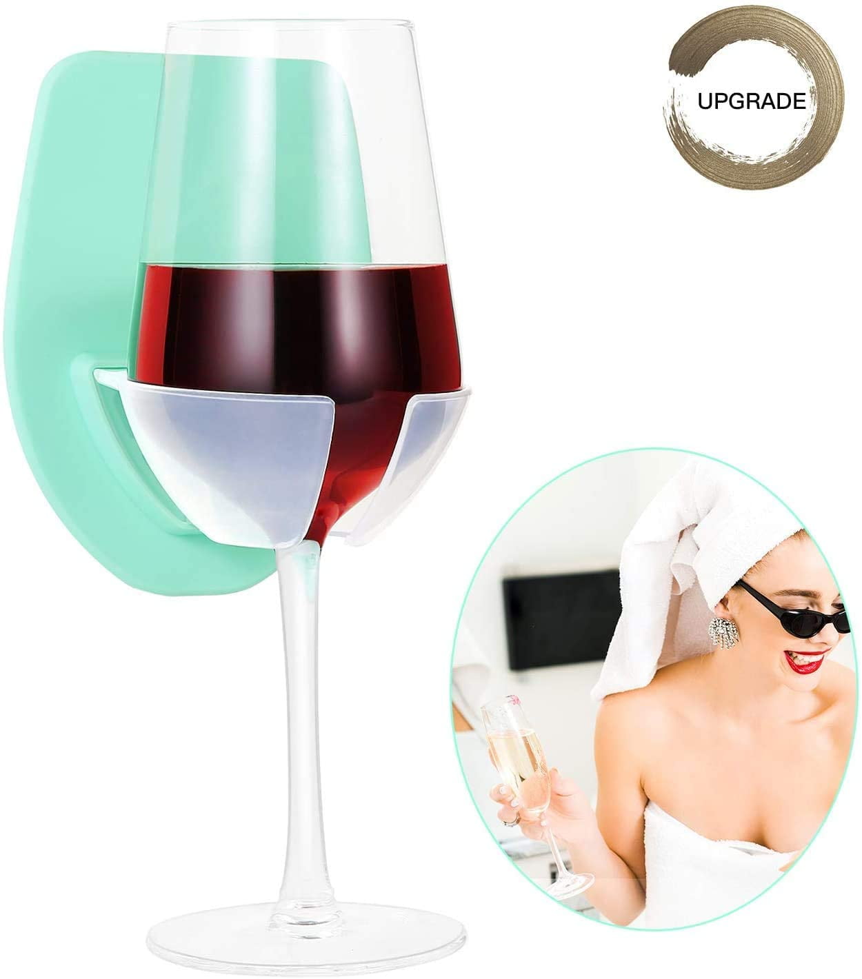 BIGTREE Green Wine Glass Holder Shower, Silicone Wine Glasses Holder  Bathroom Accessories - Walmart.com