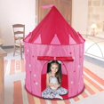 thumbnail image 1 of BIGTREE Princess Castle Play Tent for Kids Toddler Pop up Play House, Pink, 16"x15", 1 of 7