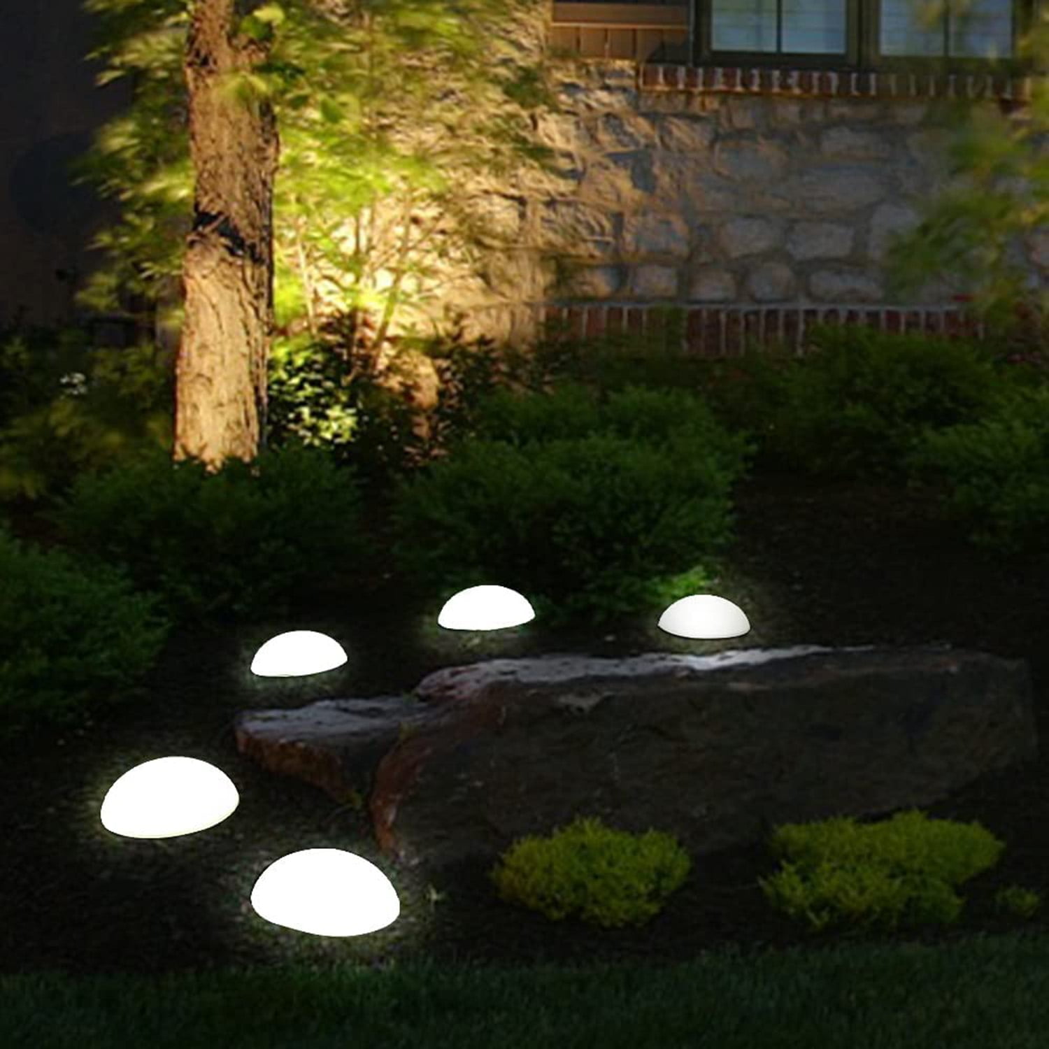 BIGTREE Solar Ground Walkway Lights Bright Solar Half Ball Light
