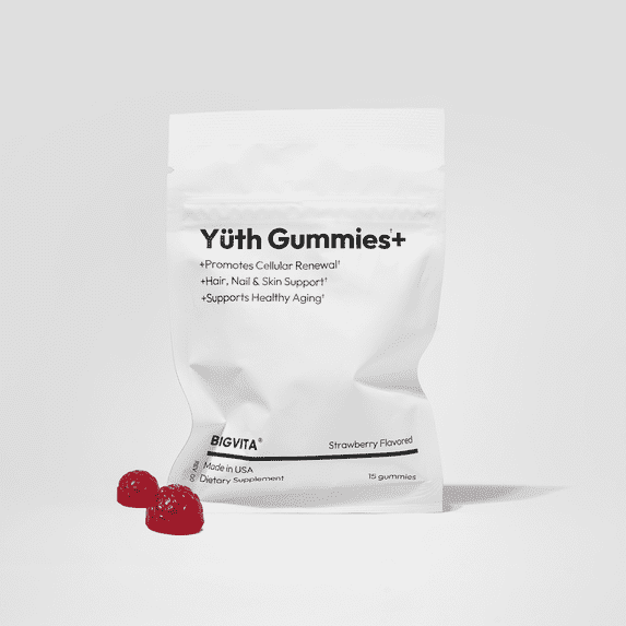 BIGVITA Yuth Gummies+ | Spermidine-Infused Supplement with Biotin, Vitamin C & A | Supports Hair & Nails | Wellness Gummies