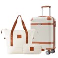 BIGWOO Carryon Suitcase with Travel Duffel Bag and Toiletry Bag Sets