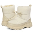 thumbnail image 1 of BIGWOW Girls Winter Boots Warm Fuzzy Snow Boots Faux Fur Lined Boots for Kids Non-Slip Sole Beige 8 Toddler, 1 of 6