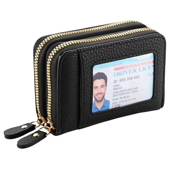Small Genuine Leather Wallet for Women, RFID Blocking Credit Card Holder