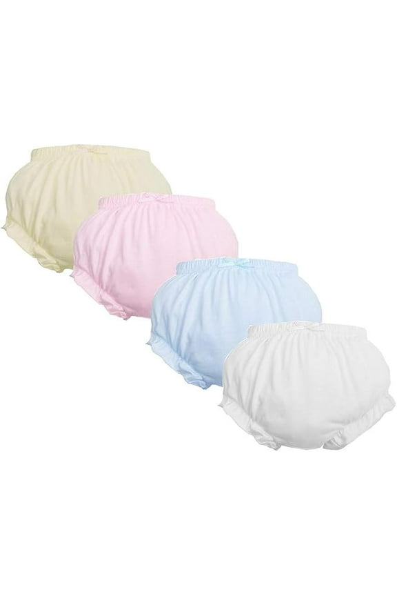 4 Pcs Baby Bloomers for Toddler Newborn Diaper Covers for Girls Cotton Briefs Shorts Underwear