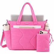BIIVOYA Womens Adult Nylon Solid Tote Bag, 2-Piece Set, Mauve Pink