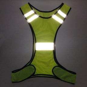 BIIZOECARE Adjustable Safety Security High Visibility Reflective Vest Elastic Strap Jacket