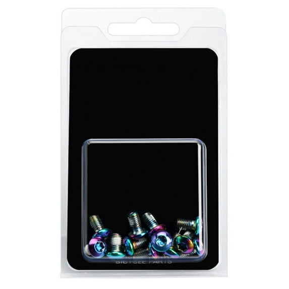 BIKE DISC BRAKE ROTOR BOLTS SCREWS T25 M5 12PCS RAINBOW TORX MTB ROAD G