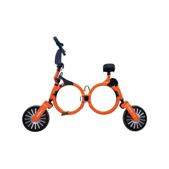 Jupiter Bike 8001084 10 in. Dia Electric Folding Bicycle, Orange - Unisex