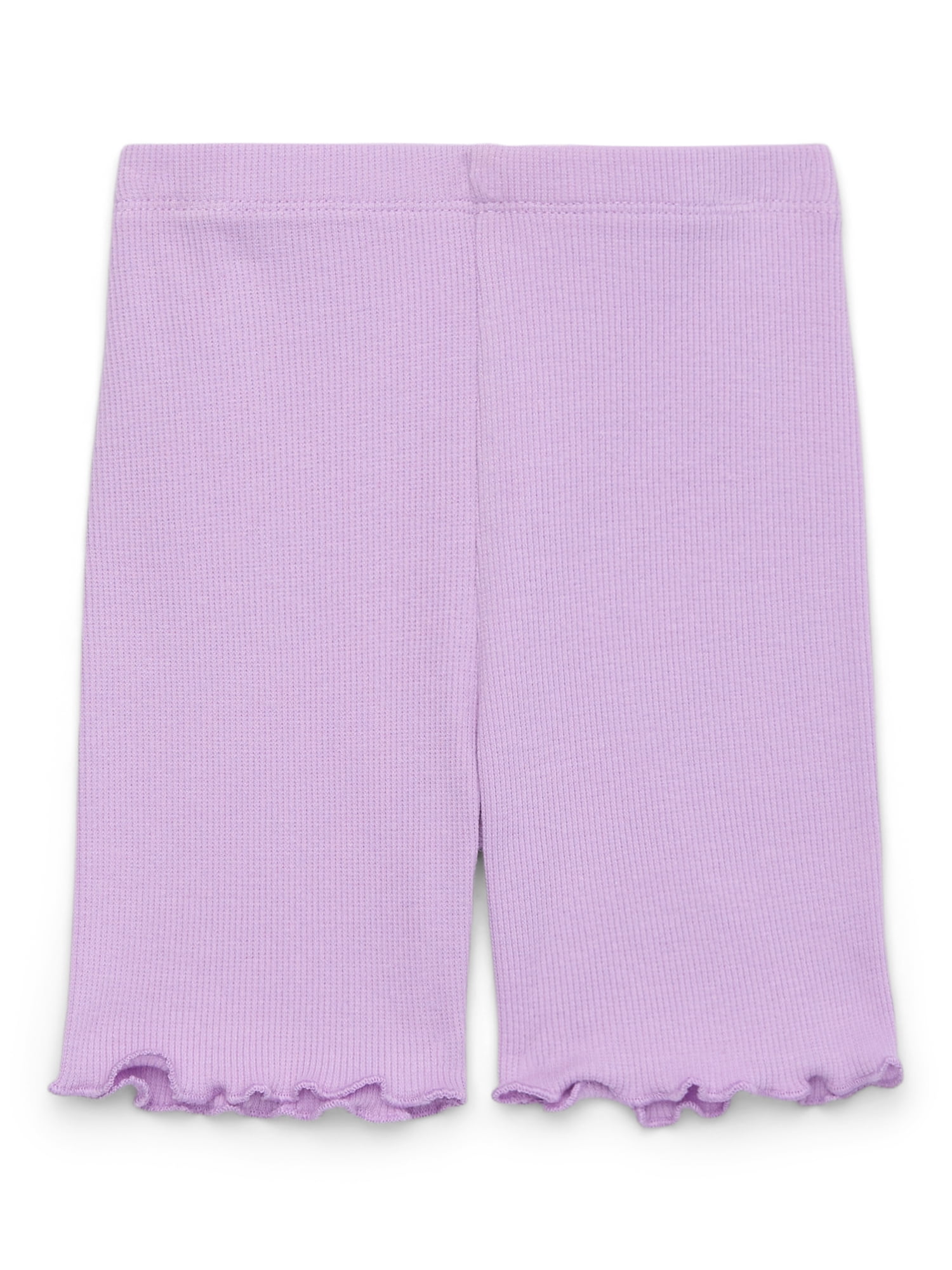 Garanimals Toddler Girl Rib Biker Shorts with Lettuce Hem, Sizes 18M-5T ...