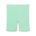 thumbnail image 1 of Garanimals Toddler Girl Rib Biker Shorts with Lettuce Hem, Sizes 18M-5T, 1 of 3