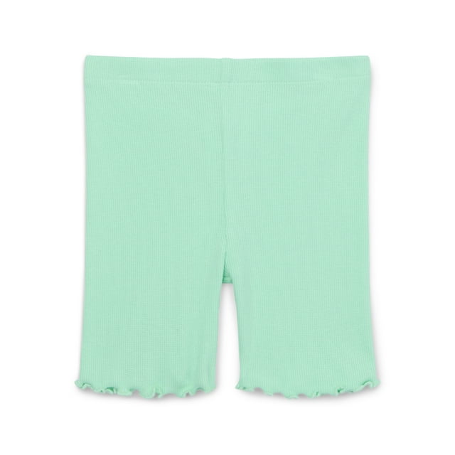 Garanimals Toddler Girl Rib Biker Shorts with Lettuce Hem, Sizes 18M-5T