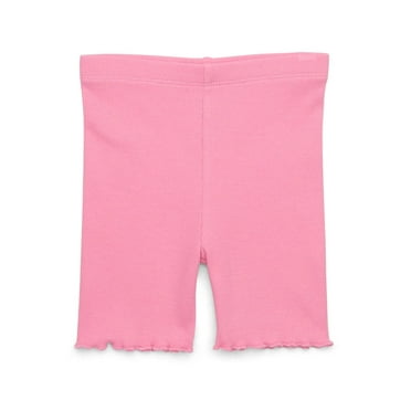 Garanimals Toddler Girl Rib Biker Shorts with Lettuce Hem, Sizes 18M-5T
