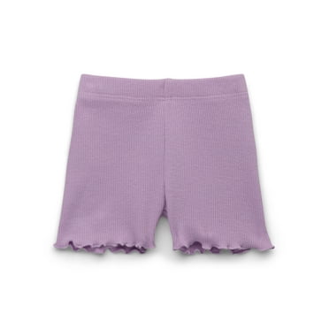 Garanimals Baby Girl Lettuce Hem Biker Shorts, Sizes 0-24 Months