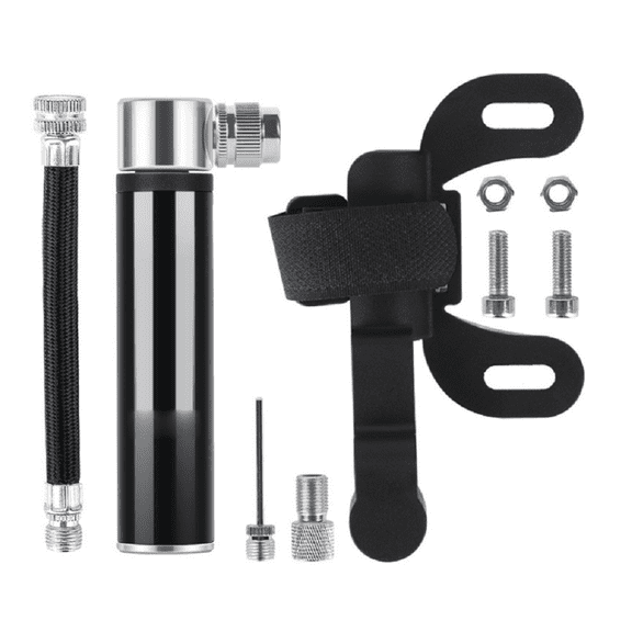 BIKE TOOL Mini Bike Pump - Fits Presta and Schrader - High Pressure PSI - Reliable, Compact and Light - with Needle and Frame Mount Perfect for Balloon Inflatable Boat Swim Ring