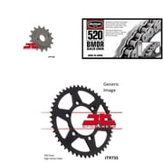 BIKEMASTER 520 BMOR Sealed Chain Natural, JT Front & Rear Sprocket Kit for Street DUCATI 696 Monster 2008-2014