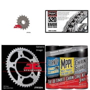 BIKEMASTER 520 BMOR Sealed Chain Natural with MAXIMA Wax, JT Front & Rear Sprocket Kit for Street HONDA VT750 Shadow RS 2010-2013