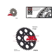 BIKEMASTER 520 Precision Roller Chain Natural, JT Front & Rear Sprocket Kit for Street HONDA CM250C 1982