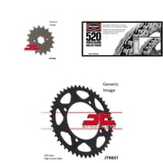 BIKEMASTER 520 Precision Roller Chain Natural, JT Front & Rear Sprocket Kit for Street YAMAHA XV250 Virago 1995-2007