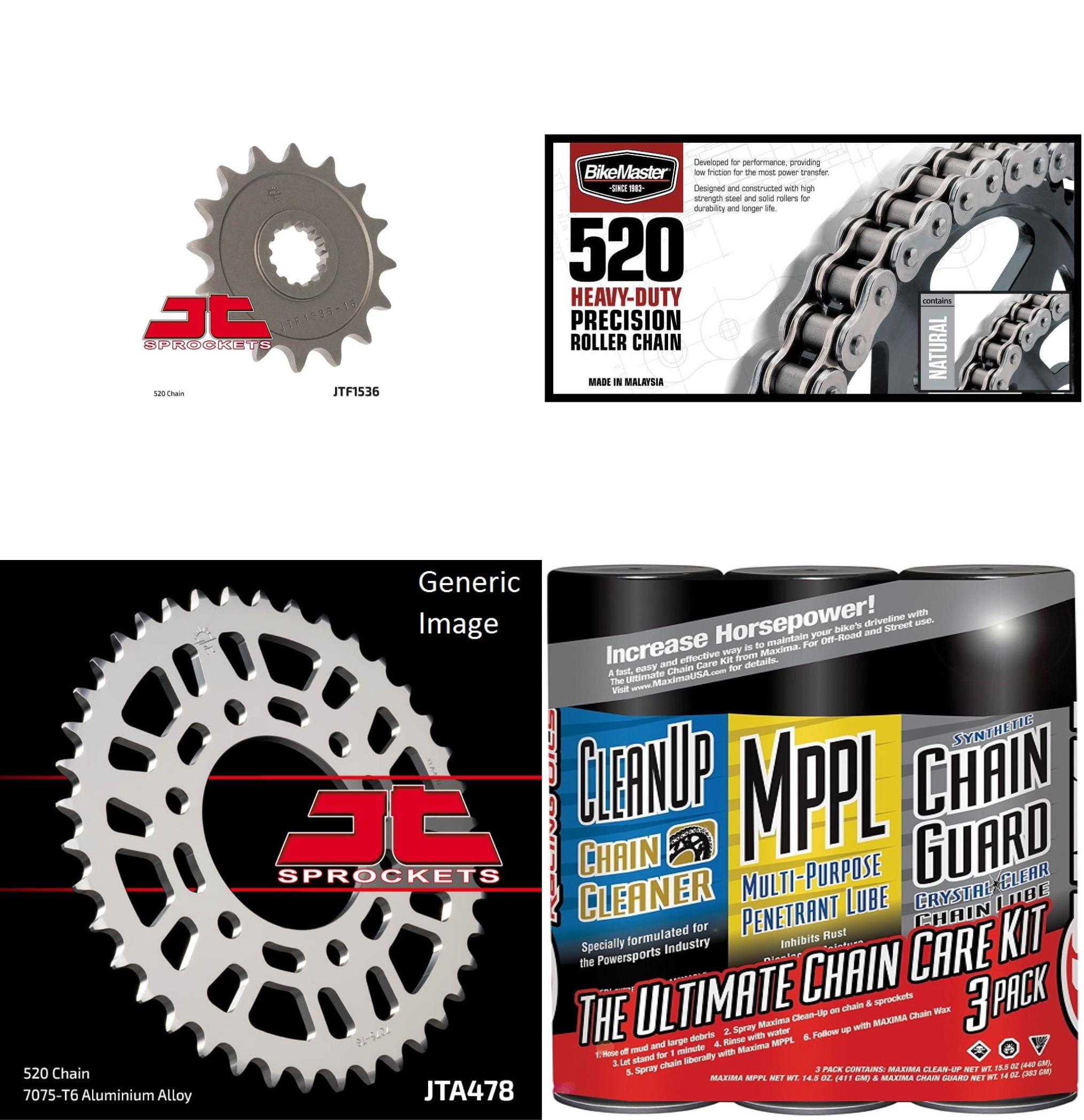 BIKEMASTER 520H HeavyDuty Precision Roller Chain Natural with MAXIMA