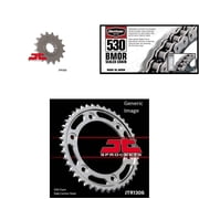 BIKEMASTER 530 BMOR Sealed Chain Natural, JT Front & Rear Sprocket Kit for Street HONDA CBR1000RR 2008-2016