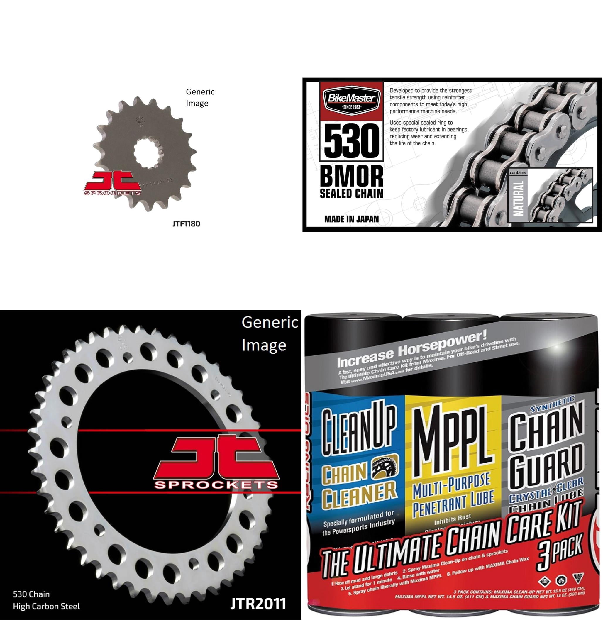 BIKEMASTER 530 BMOR Sealed Chain Natural with MAXIMA Wax, JT Front ...