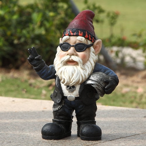 Hi-Line Gift Ltd. Biker Gnome Statue