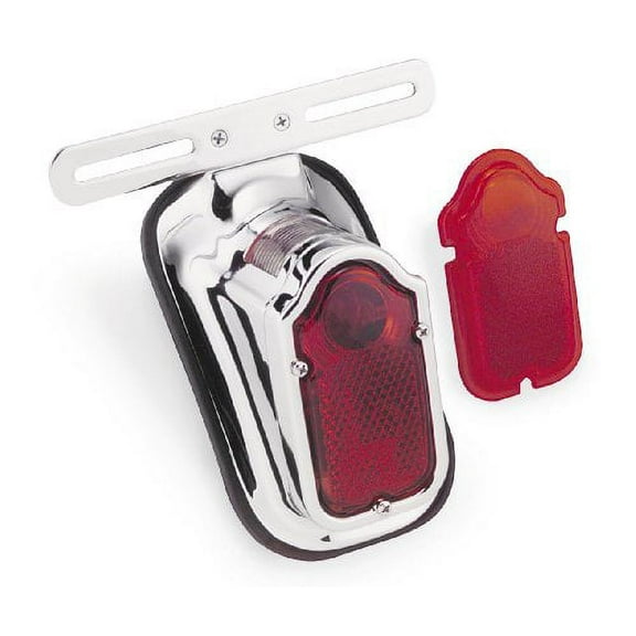 Bikers Choice Chrome Tombstone Taillight for Harley-Davidson 40-54 Big Twins and Custom Bikes * Part 492476