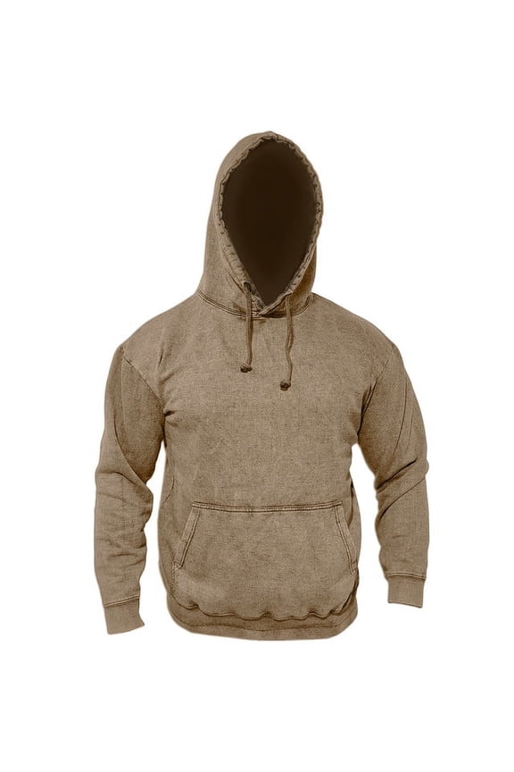 Men's Distressed Hoodie Vintage Pullover Oversized Relaxed fit(4X-Large, Golden Brown)