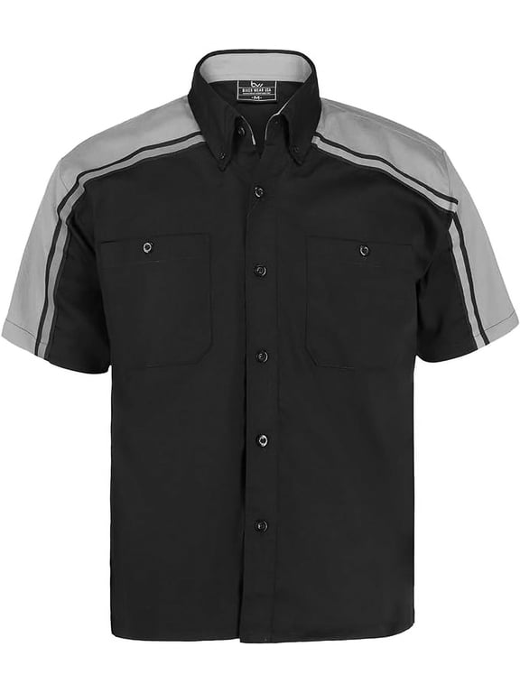 Men’s Work Shirt- Mechanical/Industrial Work Shirt with Reflective Lining (Grey)