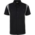thumbnail image 1 of BIKER WEAR USA Men’s Work Shirt- Mechanical/Industrial Work Shirt with Vertical Reflective Lining Black/Grey, 1 of 7