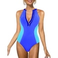 thumbnail image 1 of BIKINX Sexy One Piece Swimsuits for Women Surfing Swimsuits Bathing Suits Monokini Swimwear Blue, 1 of 5