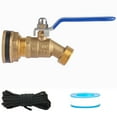 BILAL Brass Rain Barrel Spigot Kit. 55 Gallon Tank Faucet, Bulkhead