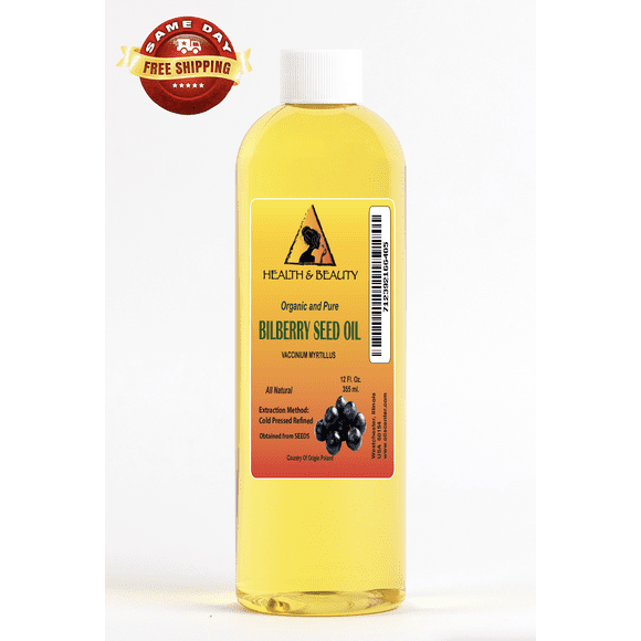 BILBERRY / BLUEBERRY SEED OIL REFINED ORGANIC CARRIER COLD PRESSED PREMIUM 100% PURE 12 OZ