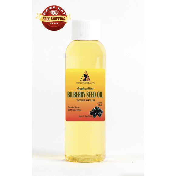BILBERRY / BLUEBERRY SEED OIL REFINED ORGANIC CARRIER COLD PRESSED PREMIUM 100% PURE 2 OZ