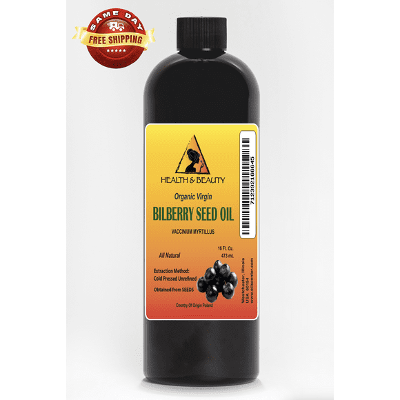 BILBERRY / BLUEBERRY SEED OIL UNREFINED ORGANIC VIRGIN COLD PRESSED PREMIUM PURE 48 OZ