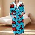 thumbnail image 1 of BILIKEYU Fleece Valentine Pajamas for Women Warm Heart Pattern, 1 of 5