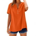 thumbnail image 1 of BILIKEYU Loose Button Shirt Top Stand Solid Color Sleeve Collar Casual Women's Shirt Women's Shirt, Womens Summer Tops, Summer Tops, Cropped T Shirts For Women, 1 of 6