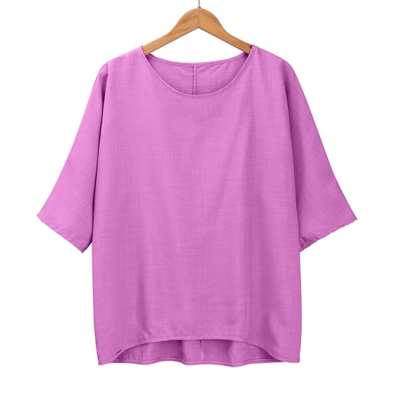 BILIKEYU Loose Button Solid Color Sleeve Casual Women's Shirt, Women'S Tops, Lightweight Button Down Shirt Women, Women'S Clothing