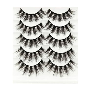 BILIKEYU Luxury 5 Paire 3D False Lashes Strip Eyelashes Long Natural Party Makeup