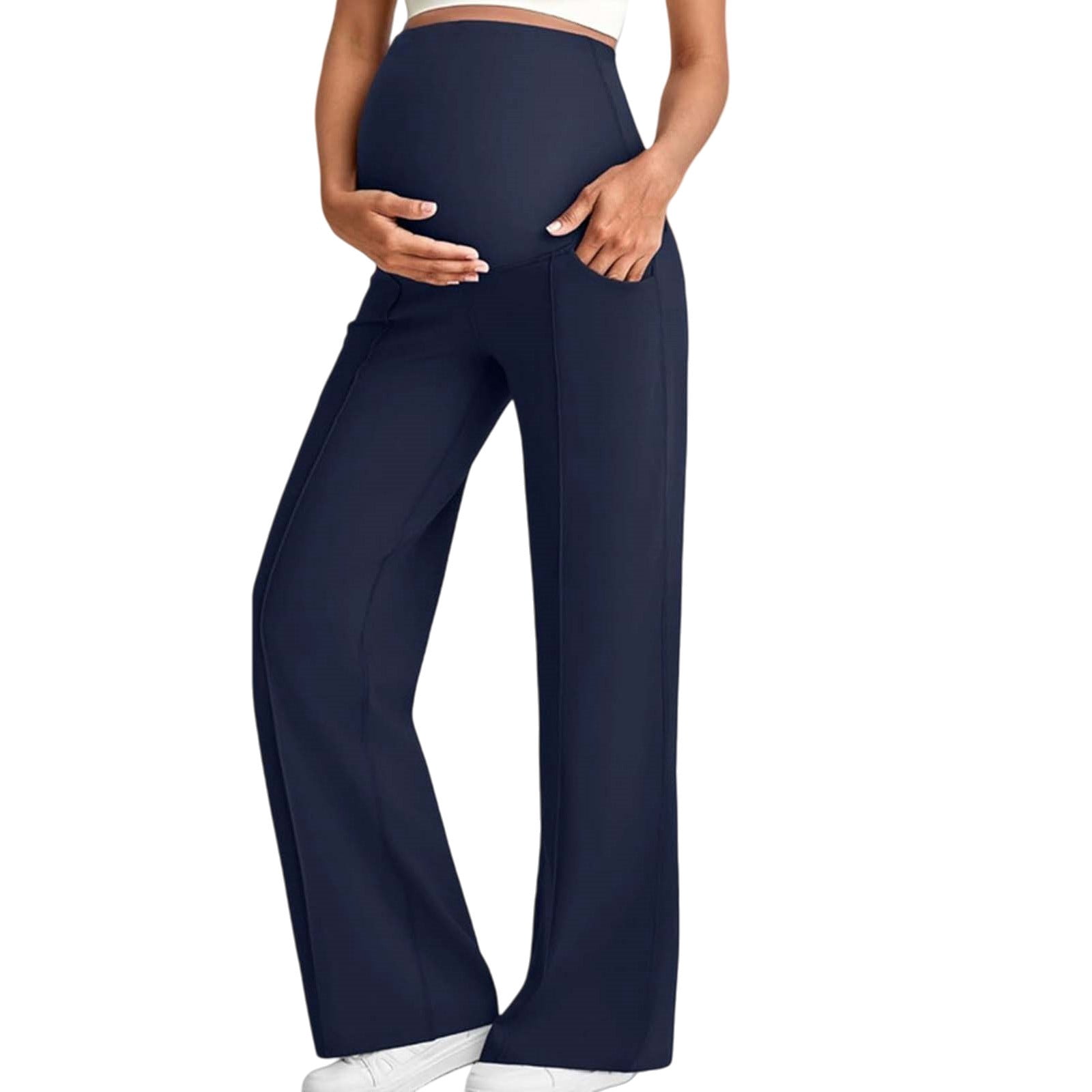 BILIKEYU Maternity Pants Over The Belly Yoga Dress Work Pregnancy Pants ...