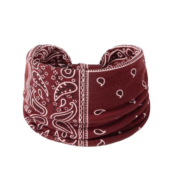 BILIKEYU Wide Headbands for Women, Non Slip High Elasticity Stretchy Hair Bands for Yoga Running Workout Gym Boho Turban Knotted Headwrap Soft Cotton Jersey Fabric Hair Accessories, B