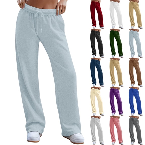 BILIKEYU Wide Leg Pants Woman Yoga Pants with Pockets Stretch Loose Casual Lounge Sweatpants, Lounge Pants Women, Workout Pants Women, Sweat Pants for Womens