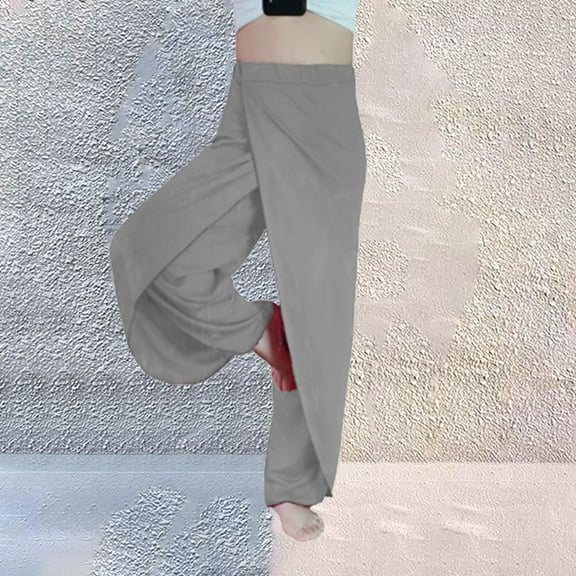 BILIKEYU Wide Leg Yoga Pants for Women Casual Loose Cozy Sweatpants High Waisted Lounge Pajama Flowy Pants with Pockets, Wide Leg Pants Woman, Pajama Pants Women, Womens Dress Pants